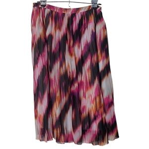 Worthington Skirt Pleated  Pink, Purple, Side Hidden Zipper Fully Lined Size 6